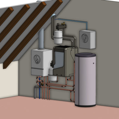 hybride pvt-systeem met boilervat