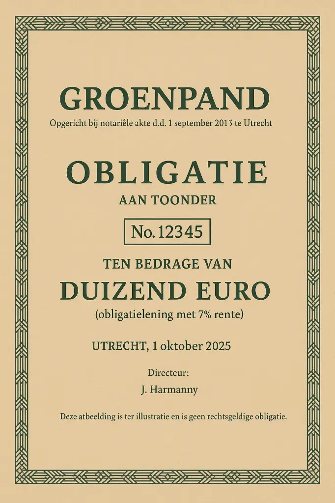Groenpand obligatie 2025